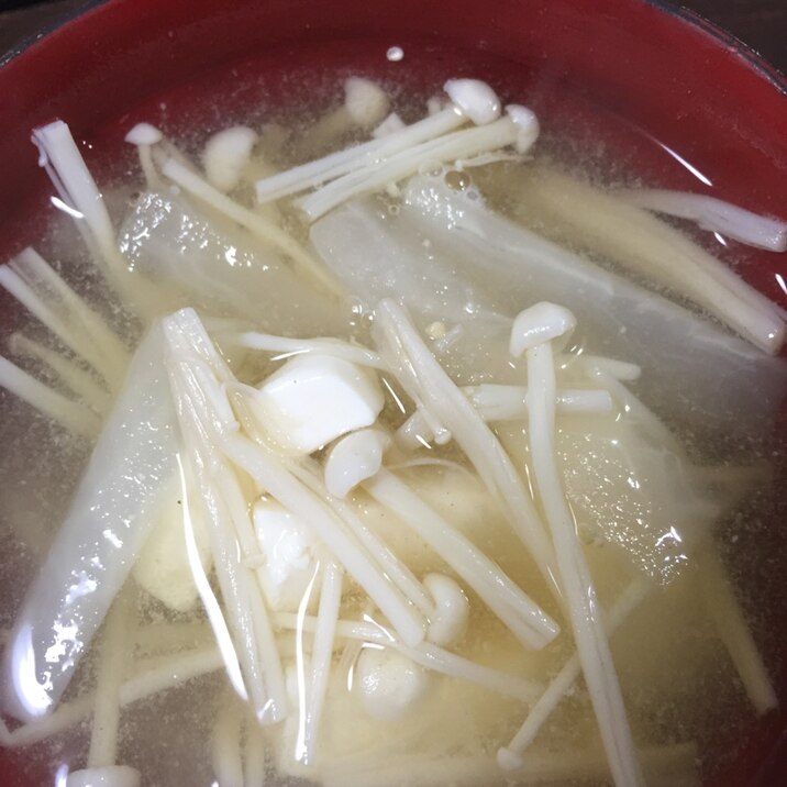 えのき 大根 豆腐 味噌汁